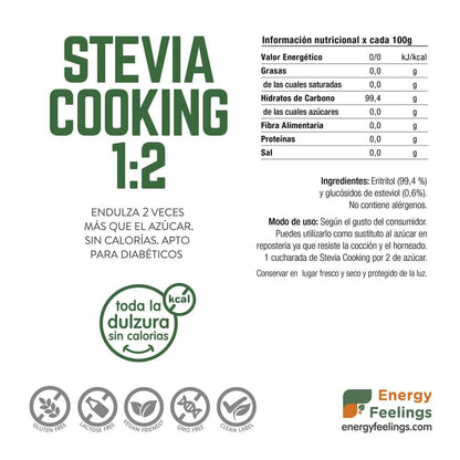 Stevia culinária 1:2 Energy Feelings 200 g