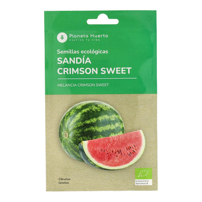 Sementes de melancia orgânicas Crimson Sweet da Planeta Huerto