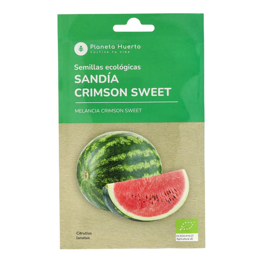 Sementes de melancia orgânicas Crimson Sweet da Planeta Huerto