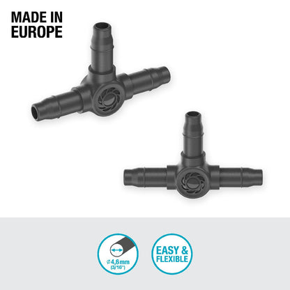 Peça em T 4,6 mm (3/16") x10 Gardena Microdripsystem