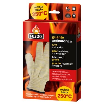 Luvas resistentes ao calor Okfuego – Proteção contra o calor até 350 °C para lareiras, churrasqueiras e recuperadores de calor