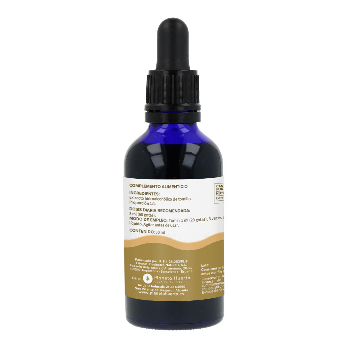 Extrato de Tomilho Planeta Huerto 50 ml.