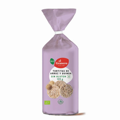 Embalagem de 2 Bolinhos de Arroz e Quinoa El Granero, 120 g