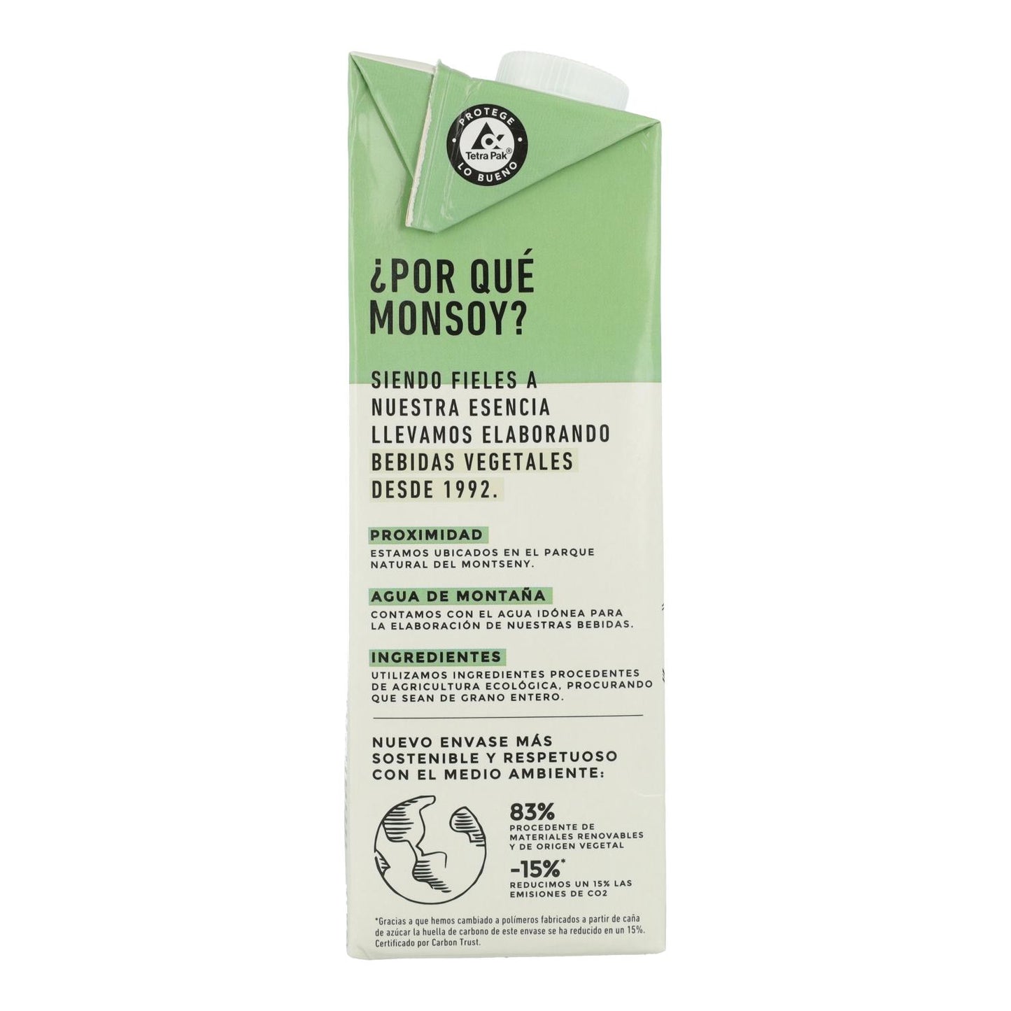 Bebida de soja biológica Monsoy 1L