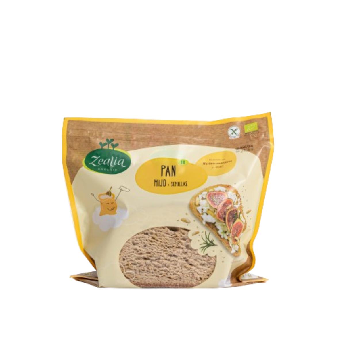 Pão Biológico de Milho e Sementes Sem Glúten Zealia 330 gr