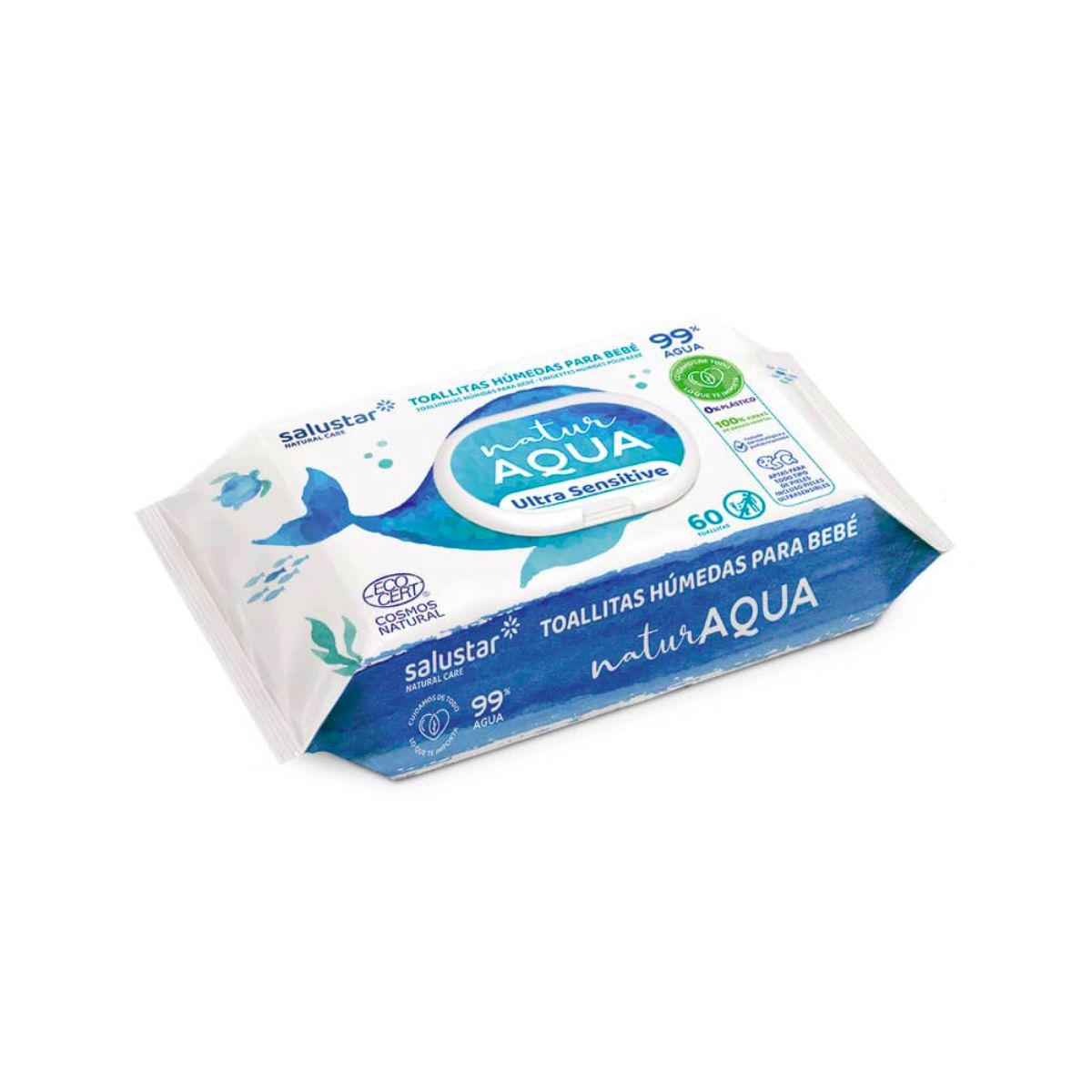 Toalhitas Natur Aqua Baby 60 unidades