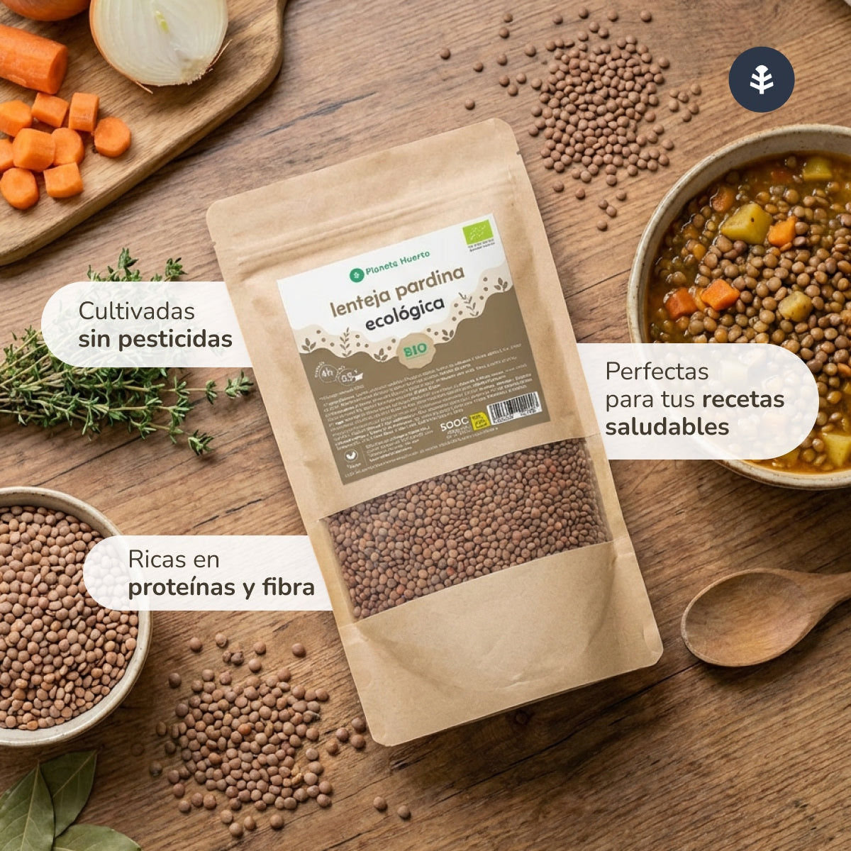 Pardina Lentilha ECO Planeta Huerto 500 g