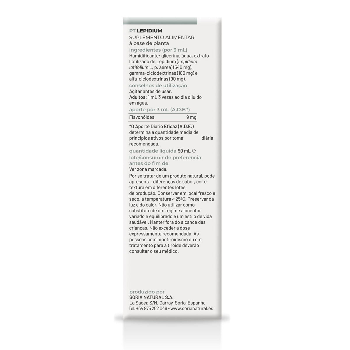 Extrato de Quebra-Pedras Natural Soria, 50 ml