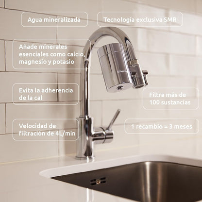 Embalagem de 4 cartuchos de filtro EcoPro Chrome SMR para água da torneira