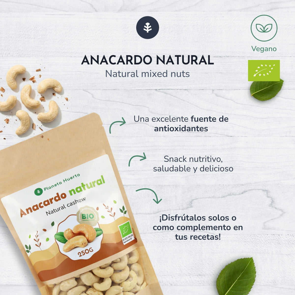 Caju natural ECO Planeta Huerto 250 g