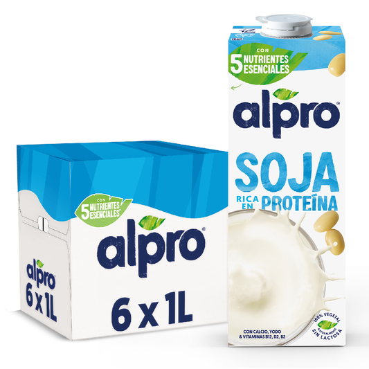 Pack de 8 Bebidas de Soja Alpro 1 Litro