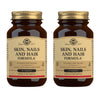 Embalagem de 2 cápsulas Solgar Hair, Skin and Nails Formula 60 cápsulas