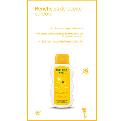 Óleo Corporal de Calêndula Weleda Baby, 200ml