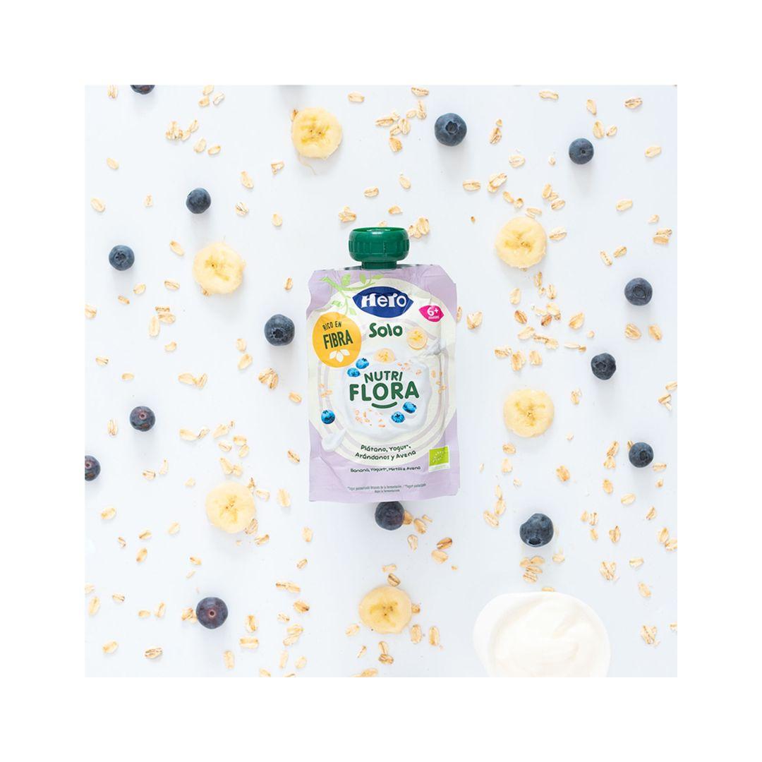 Nutri Flora Sabor Banana, Mirtilo, Iogurte e Aveia Saquetas 100g Hero Solo