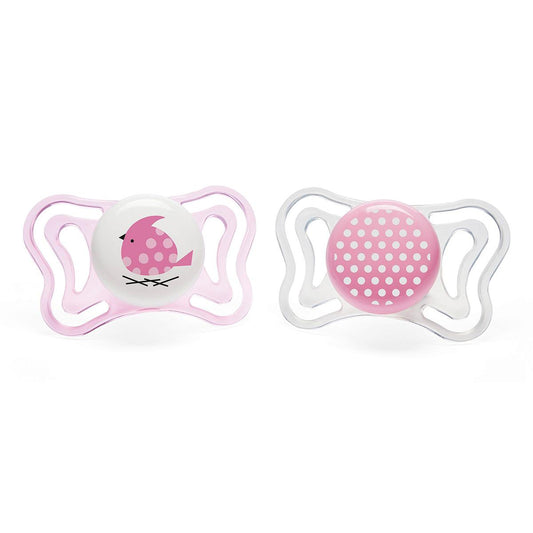 Chupeta de Silicone Physio Light 2-6m 2 unidades Chicco Rosa