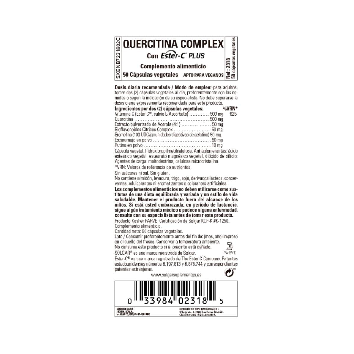 Complexo de Quercetina 50 cápsulas