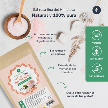 Planeta Huerto Sal Rosa dos Himalaias 1 kg