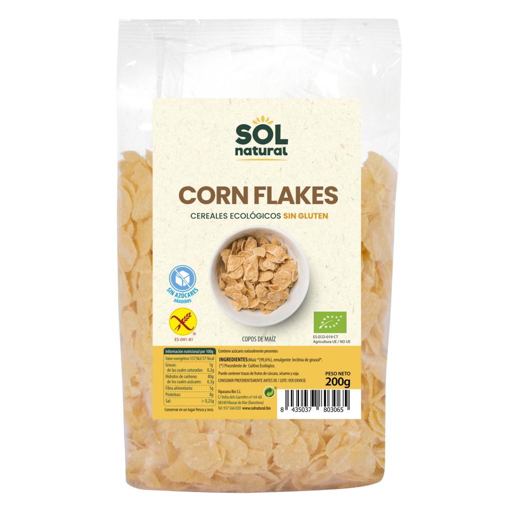 Flocos de Milho Bio Orgânico Sem Glúten 200 g Sol Natural