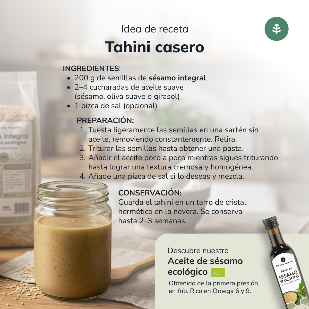 Sementes de sésamo cruas biológicas inteiras da Planeta Huerto 2,5 kg 