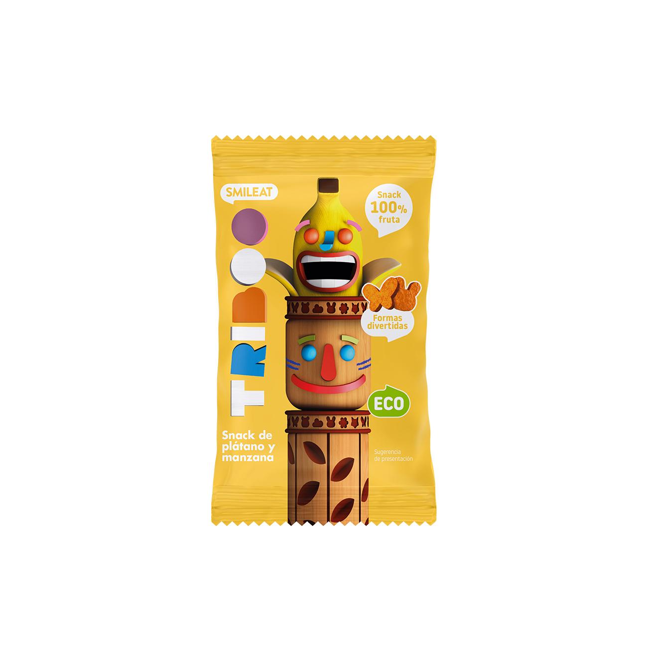 Snack de Maçã e Banana Biológico 25g, Triboo