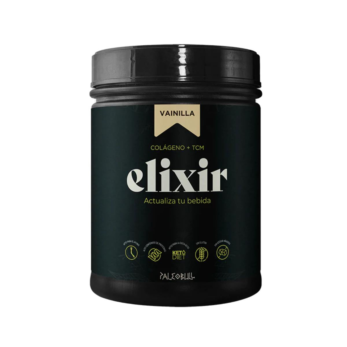 Elixir: Colagénio + Óleo MCT, 450 g Paleobull Elixir Cacau 450 g
