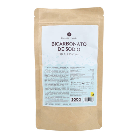 Bicarbonato de sódio de qualidade alimentar Planeta Huerto 300g