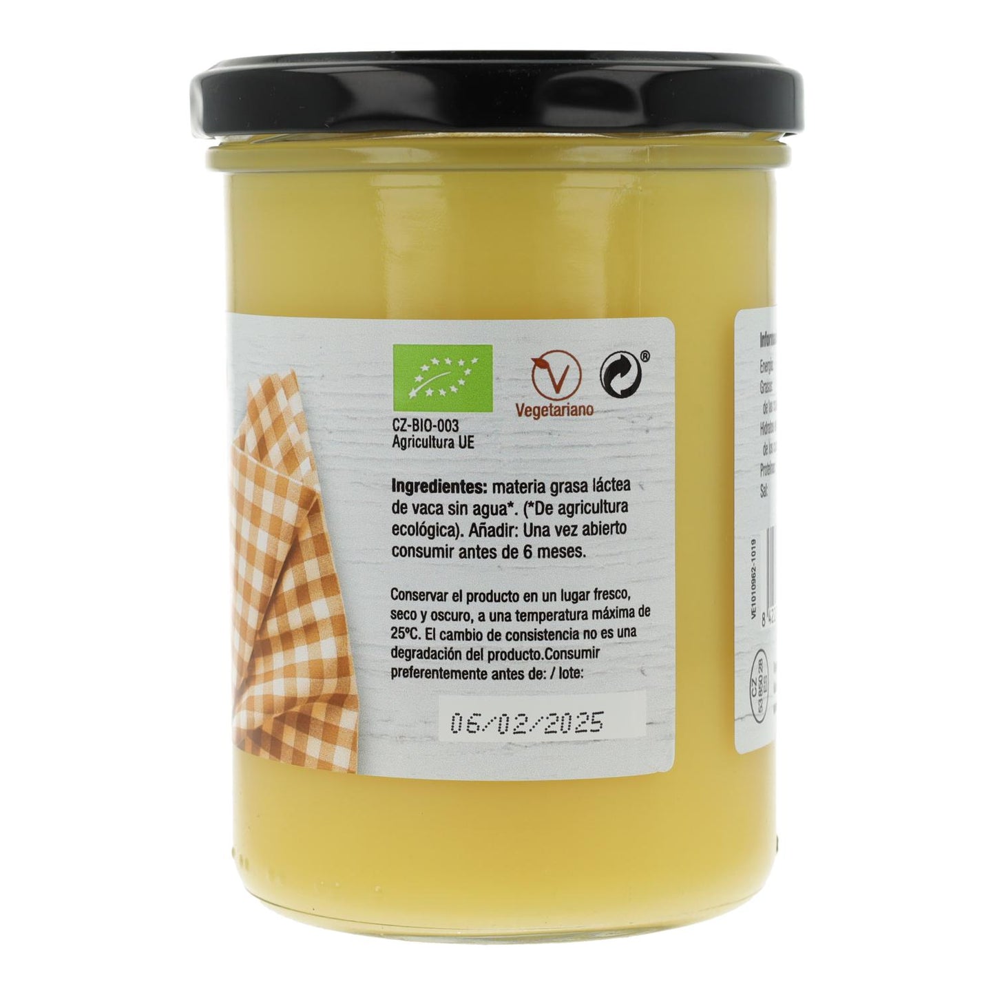 Ghee Manteiga Clarificada 100% natural Vegetalia 450 ml