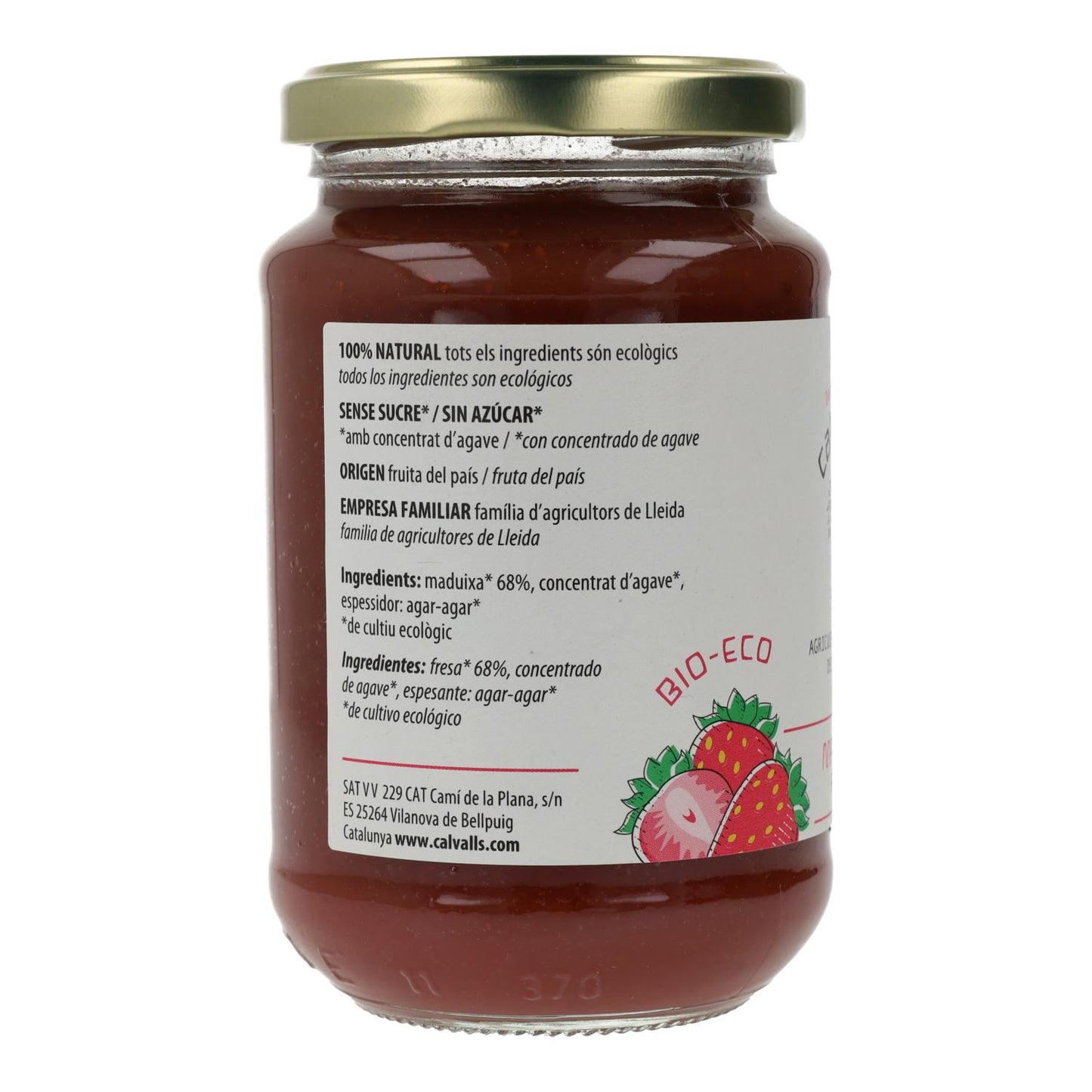 Geleia de morango biológica Cal Valls, 375 g