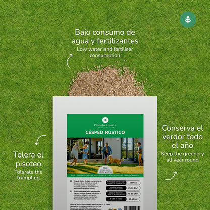 Sementes de Relva Rústica Planeta Huerto 1 kg