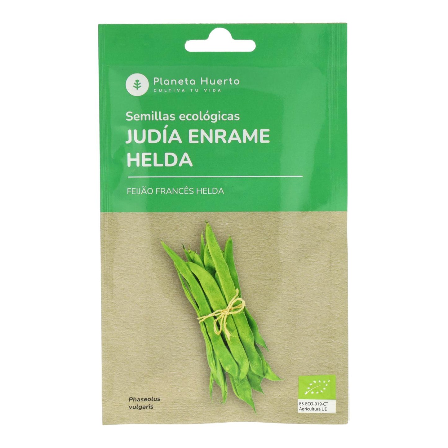 Sementes de feijão trepador biológico Planeta Huerto