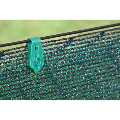 Grampos de fixação em malha entrançada verde Fixatex 20 peças.