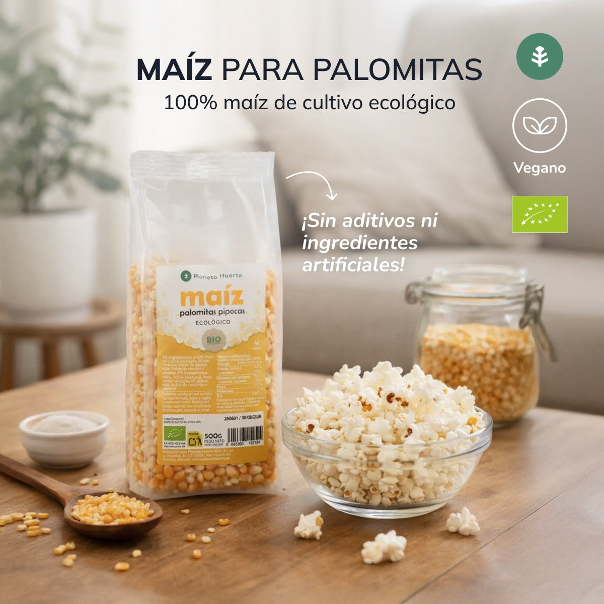 Milho para pipocas ECO Planeta Huerto 500 g
