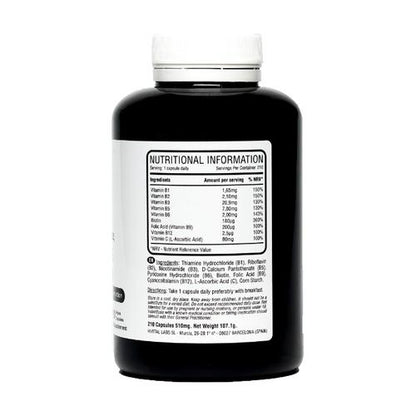 Complexo de vitamina B Hivital 210 cápsulas vegan