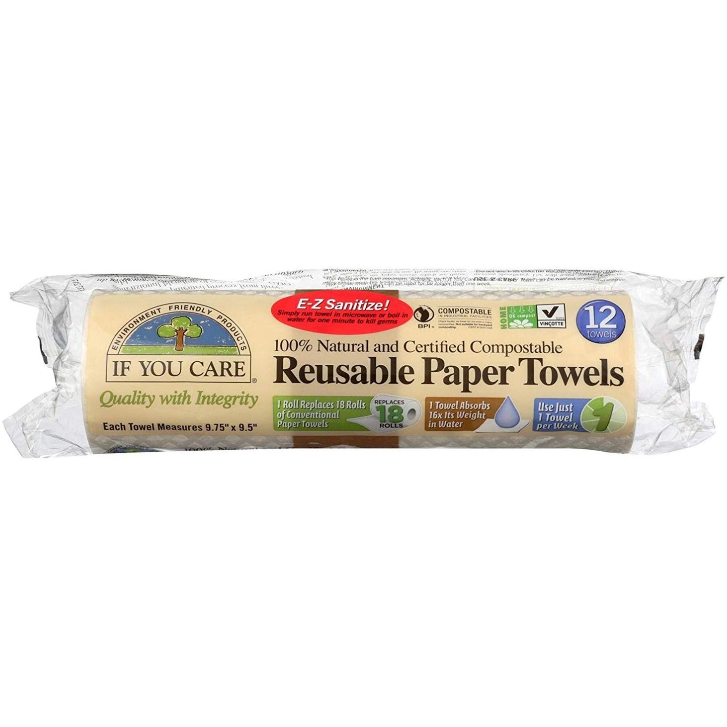 Rollo cocina reutilizable  If you care  12 Uds