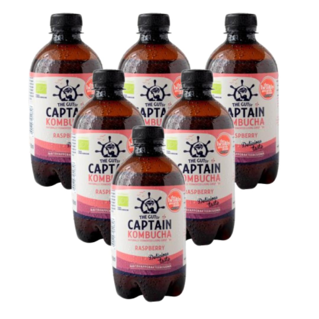 Embalagem de 6x Kombucha de Framboesa 6 L