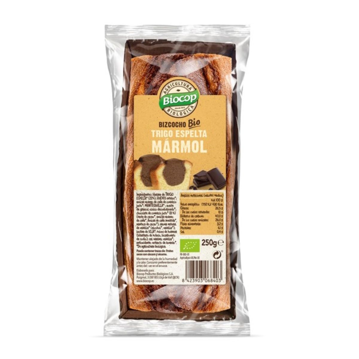 Bolo de trigo espelta Biocop 250 g