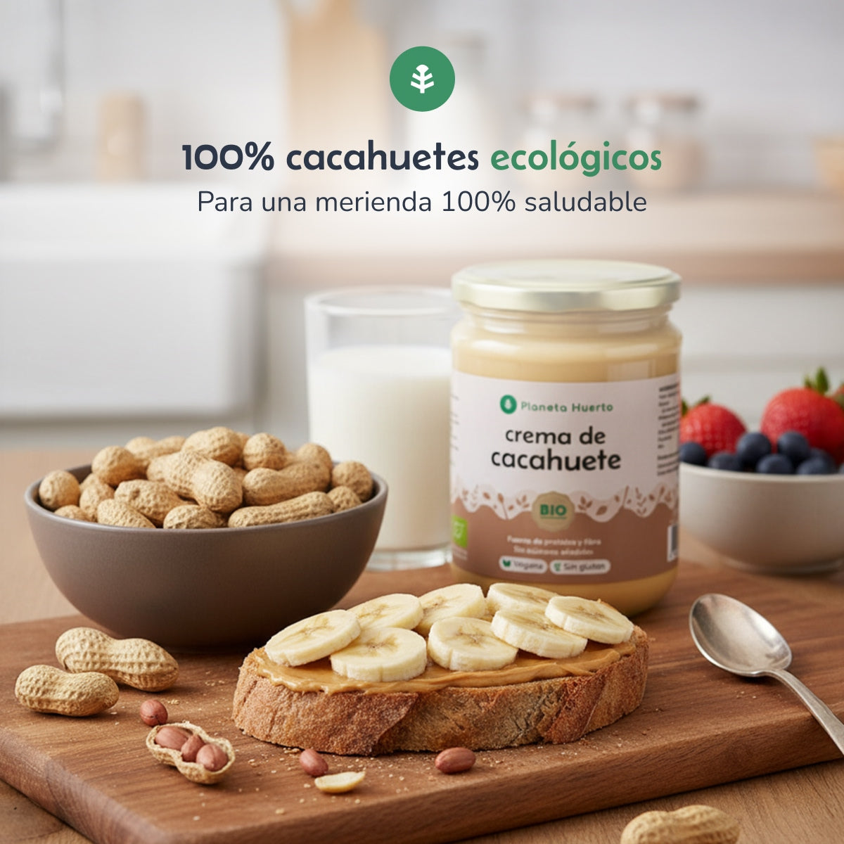 Manteiga de Amendoim Biológica Planeta Huerto 350g