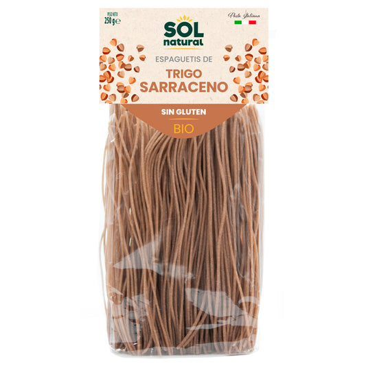 Esparguete de trigo sarraceno biológico sem glúten Sol Natural 250g