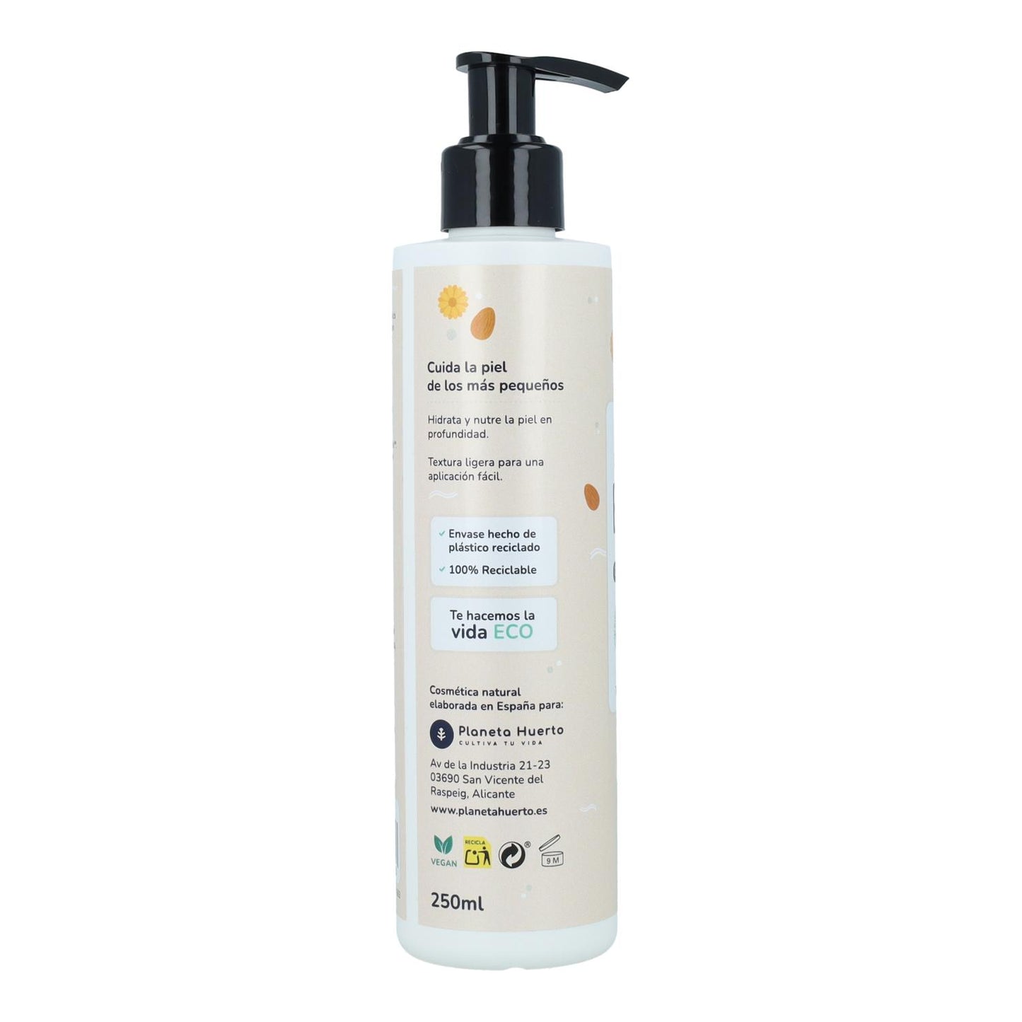 Creme Hidratante Infantil Planeta Huerto Calêndula e Amêndoa 250 ml