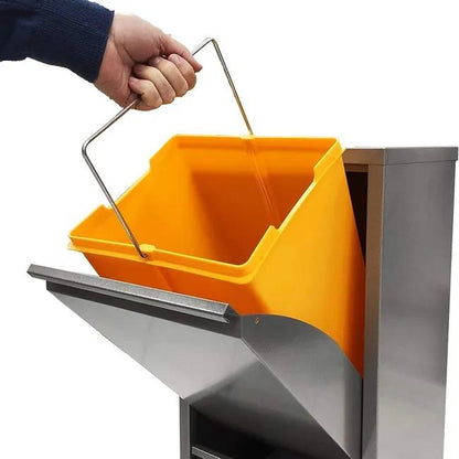 Armário de reciclagem PAT 2 em metal cinzento