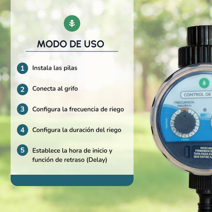 Programador de rega selado Planeta Huerto 0-6 bar