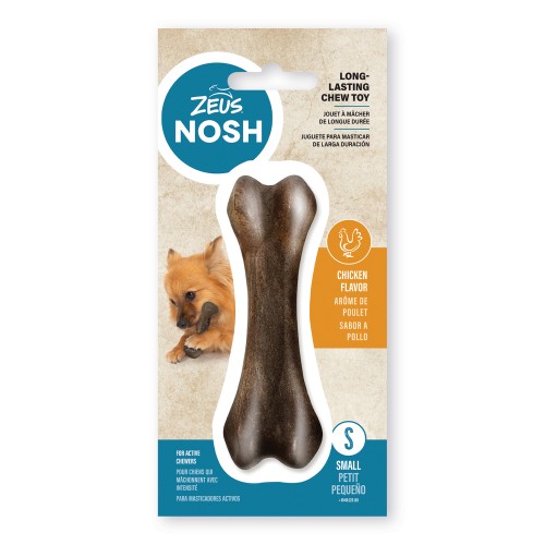 Nosh mordedor de Nylon Flexible Puppy Hueso Zeus sabor a Pollo S 11cm