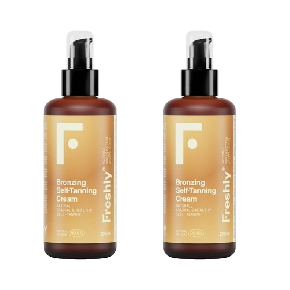 Pack de 2x Creme Autobronzeador Bronzing Radiance Freshly 200ml