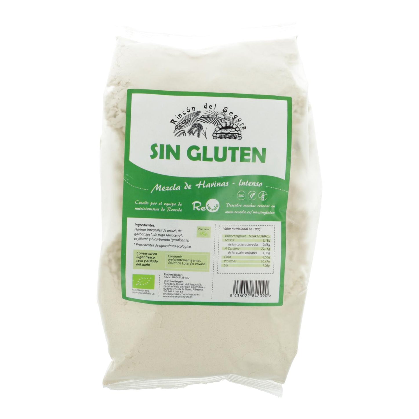Mistura de farinha biológica sem glúten intensa 1 kg