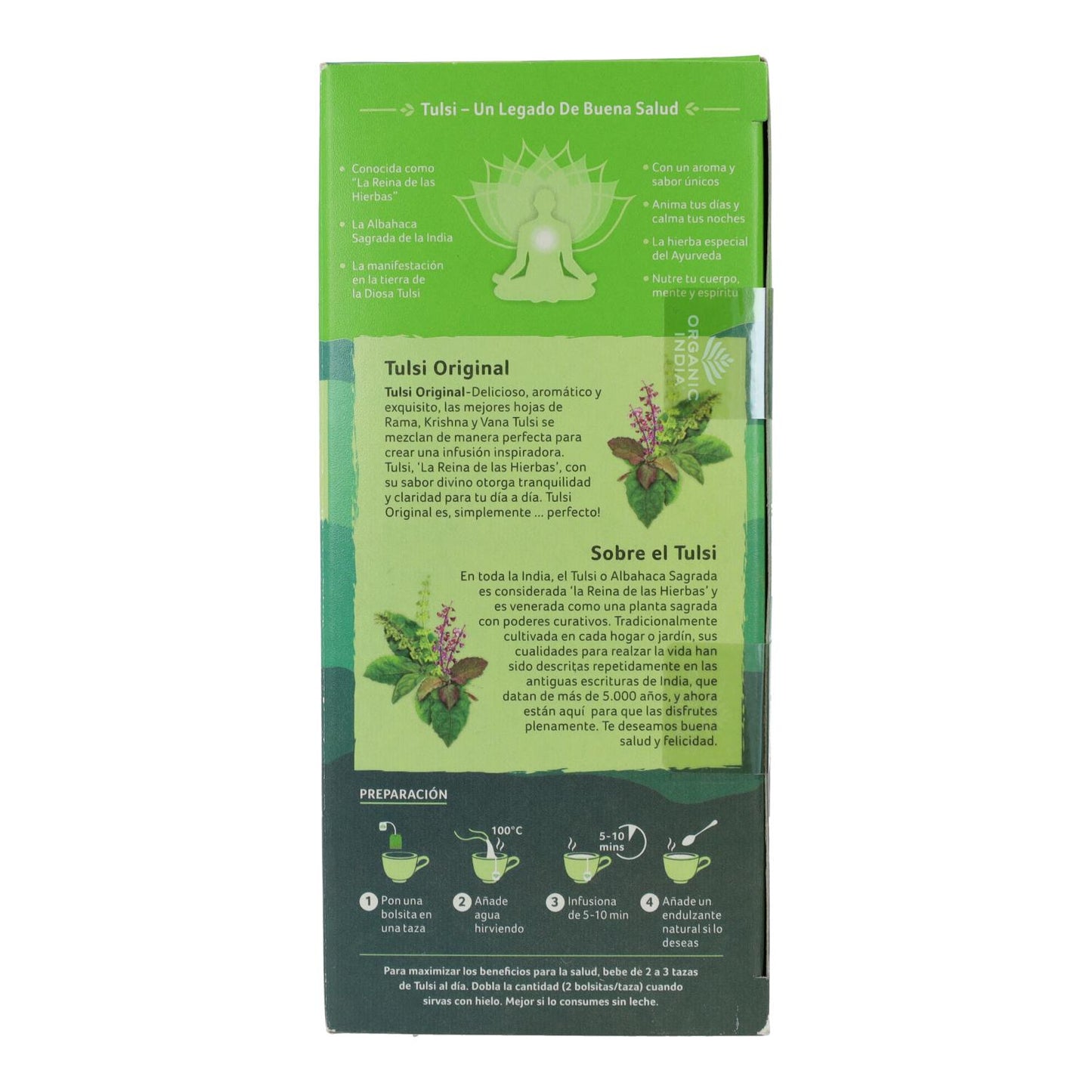Tulsi Original Orgânico Índia 25 saquetas