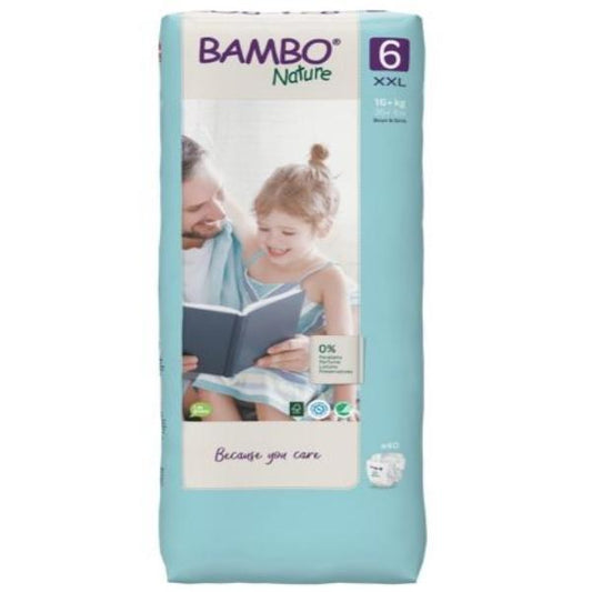 Fralda T6 XXL Plus (+16 Kg) Bambo Nature 40 unidades