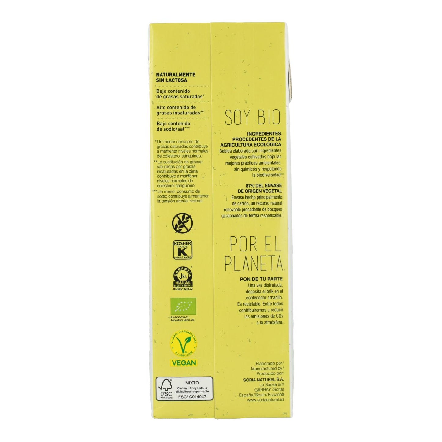 Soria Bebida de Arroz Integral Natural 1 L