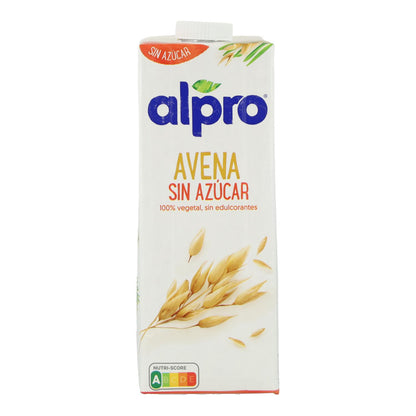 Embalagem de 8 bebidas de aveia sem açúcar Alpro, 1 litro