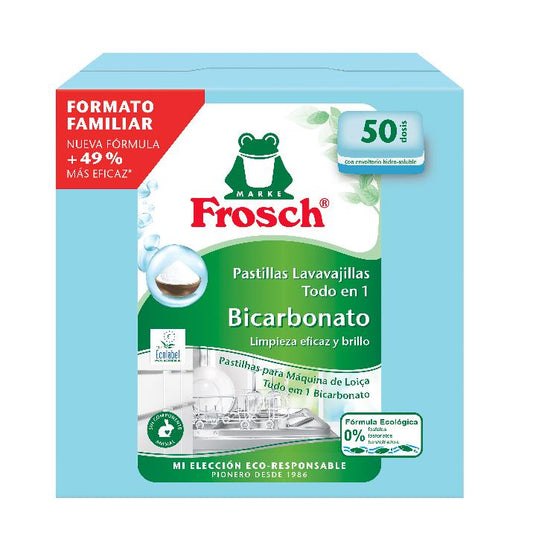 Pastilhas de bicarbonato de sódio para máquina de lavar loiça Frosch 50 unidades