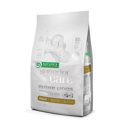 Nature's Protection White Dog Grain-Free Cordeiro Adulto Raças Pequenas 1,5 Kg